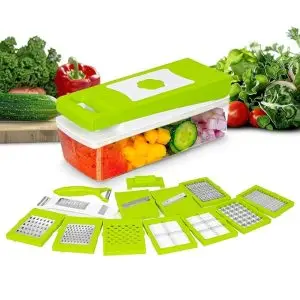 15-in-1 Multipurpose Vegetable & Fruit Chopper – Cutter, Grater, Peeler & Slicer for Everyday Kitchen Use