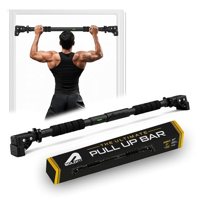 Slovic Pull up Bar for Home Kids [200 KG] | No Screw Pull Up Bar Wall Mounted with Anti-Skid Grip | Pull-ups Bar for Workout | Gym Equipment for Home Workout (Length 72-110 CM)