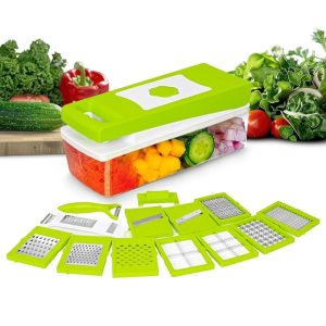 15-in-1 Multipurpose Vegetable & Fruit Chopper – Cutter, Grater, Peeler & Slicer for Everyday Kitchen Use