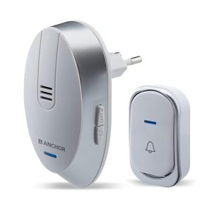 Anchor by Panasonic Wireless Doorbell | 45 Melodies | 120m Range | Cordless Calling Bell for Home & Office (22730)