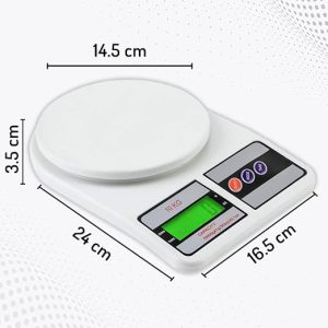 TOM ALISTON K1 Series Digital Kitchen Weighing Scale 10kg | Electronic Food Weight Machine with LCD Display for Baking, Cooking, Diet & Meal Preparation | SF-400/A121 | 6 Months Warranty